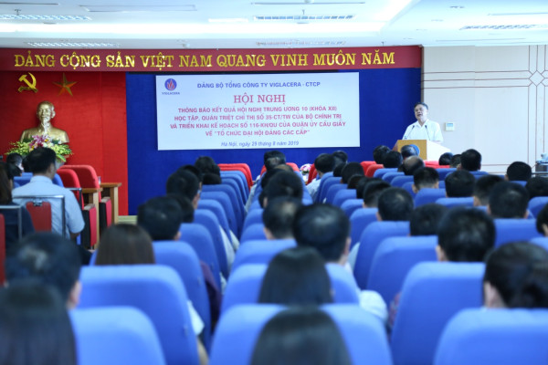 Đảng ủy Tổng công ty Viglacera – CTCP tổ chức Hội nghị học tập, quán triệt, triển khai thực hiện Nghị quyết Trung ương 10, khóa XII và Chỉ thị 35-CT/TW của Bộ Chính trị